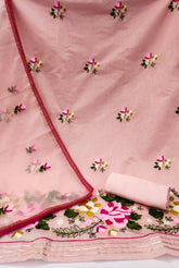 Modal silk premium unstitched suit set For navratri pooja